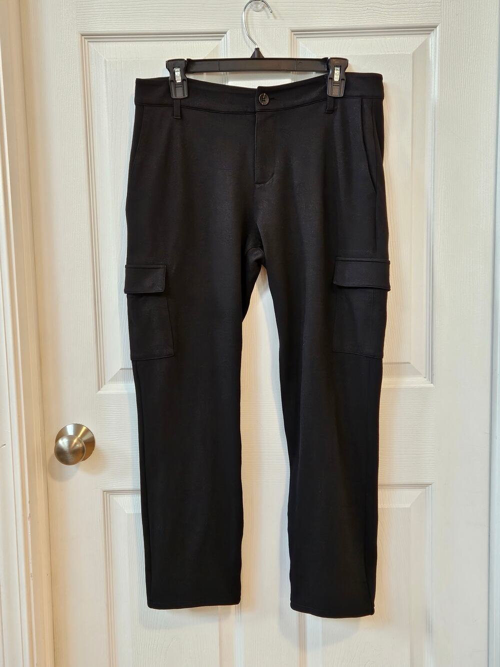 PAIGE Men's Black Stretch Cargo Utility Pants Size 30 Hemmed 26.75" Inseam